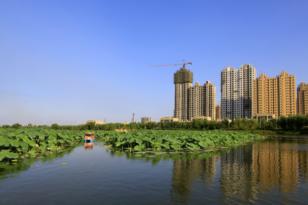 建在湖边，公园里图片下载