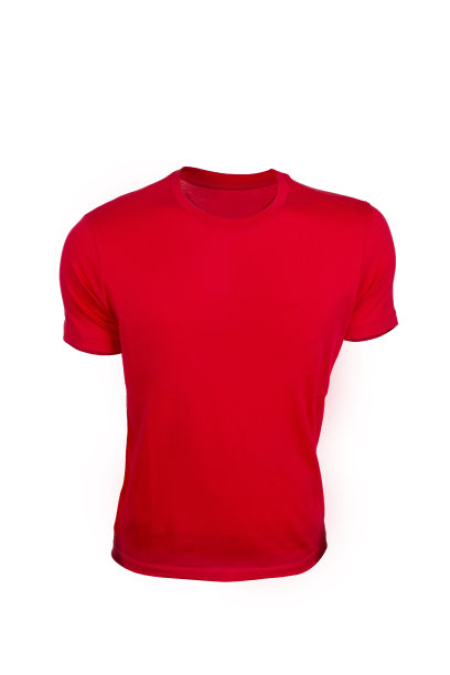 白色背景上的红色t恤图片下载