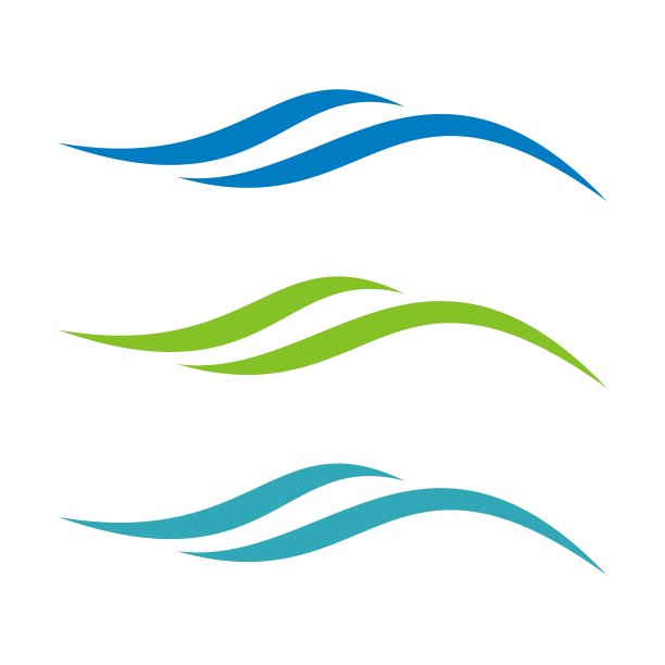 设置彩色旋风标志模板插图设计。矢量EPS 10。图片下载