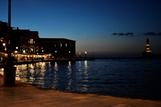 晚上的威尼斯老港图片下载