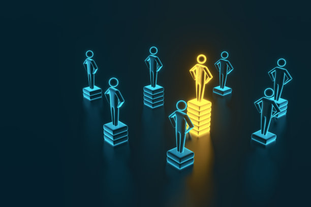 层级、权力、管理和领导理念。做独一无二的，最好的。三维渲染图片下载