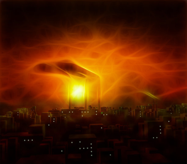 工厂在城市图片下载