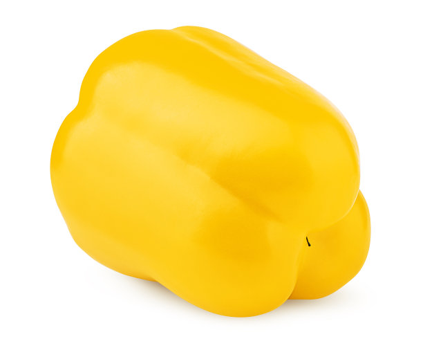 甜黄辣椒，红辣椒，孤立在白色背景，裁剪路径，全景深图片下载