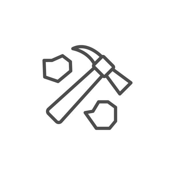 矿业轮廓线图标图片下载