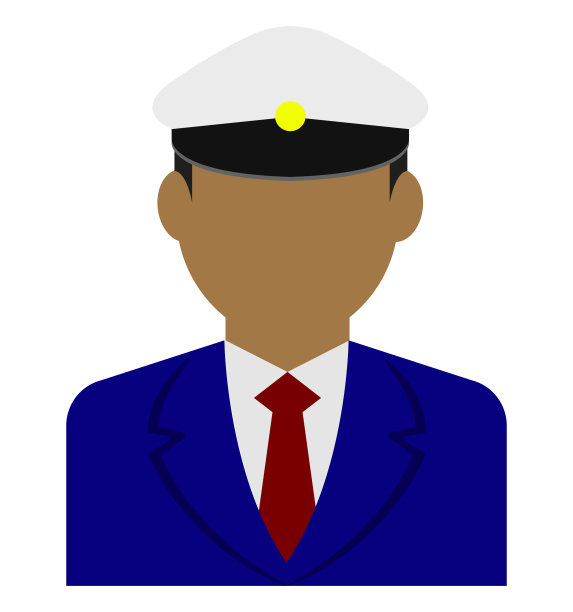 年轻男性工人头像平面插图(上半身)/司机，出租车司机图片下载