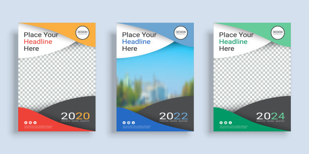 海报封面书设计模板与空间为照片背景，用于年度报告，提案，投资组合，小册子，传单，传单，目录，杂志，小册子，矢量模板在A4布局图片下载