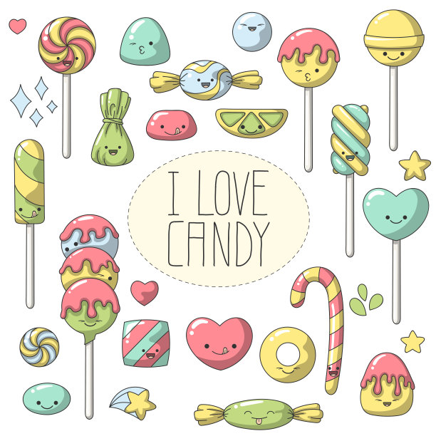 涂鸦糖果套装图片下载