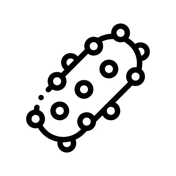 病毒病原体元素矢量细线符号图标图片下载