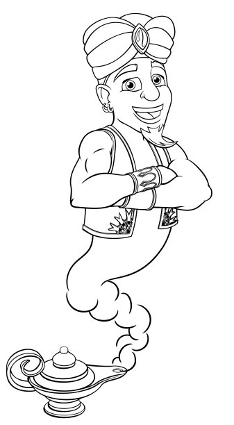 阿拉丁神灯哑剧卡通图片下载