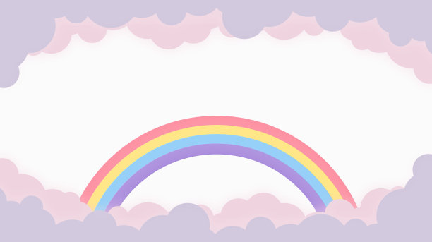 抽象卡哇伊彩色框架彩虹背景。柔和的渐变蜡笔漫画图形。概念为儿童和幼儿园或展示图片下载