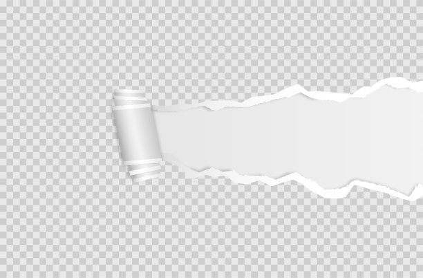 纸张边缘水平撕裂。图片下载