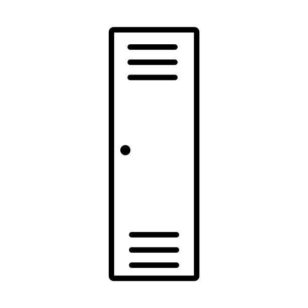 更衣室线图标孤立的白色背景图片下载