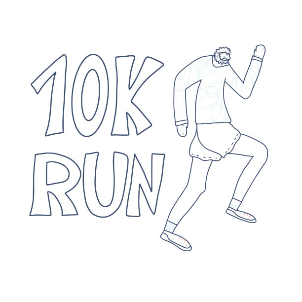 10公里运行文本隔离。向量的文本说明。图片下载