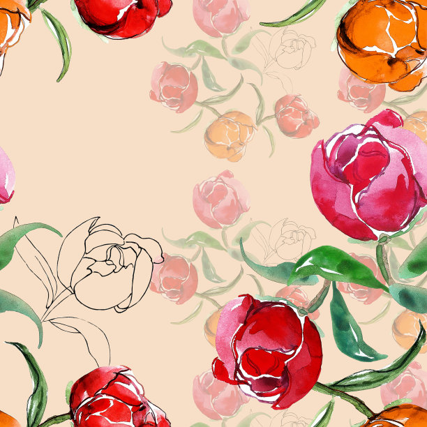 牡丹图案图片下载