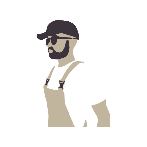 年轻男子的剪影图片下载