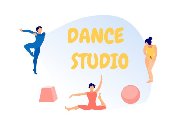 一群年轻的现代舞舞者在工作室跳舞图片下载