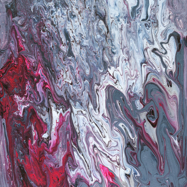 红色和银色图片在丙烯酸流动技术图片下载