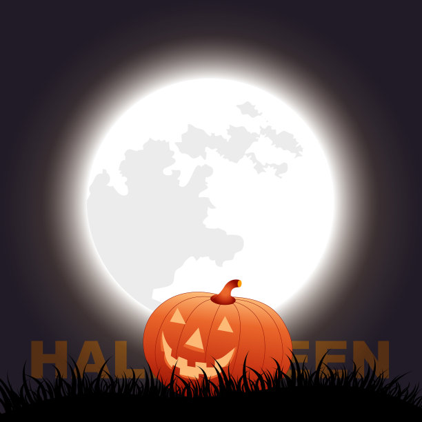 万圣节之夜的南瓜背景图片下载