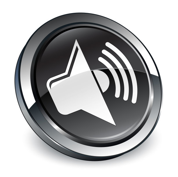 音量图标3d黑色圆形按钮图片下载