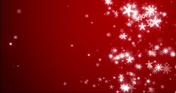 圣诞蓝色的背景与雪花-飘落的雪图片下载