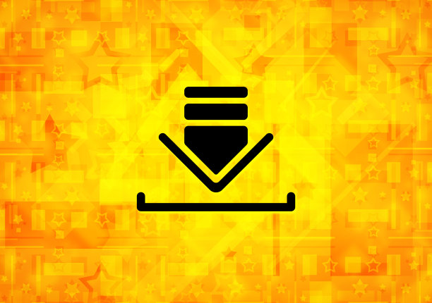 黄色背景下载图标图片下载
