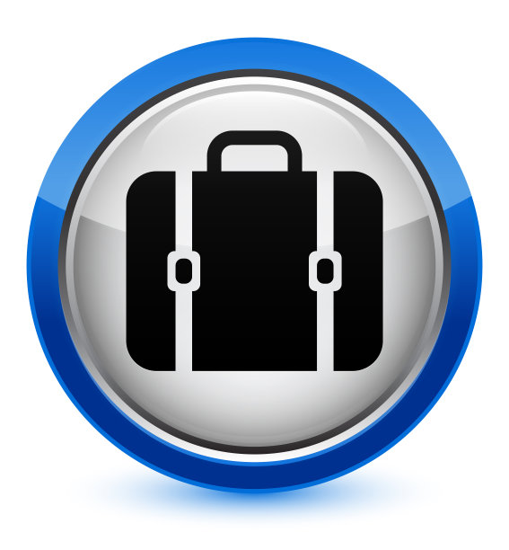 包图标水晶蓝色圆形按钮图片下载