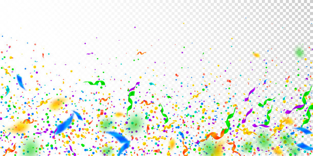 飘带和纸屑。五颜六色的金属箔图片下载