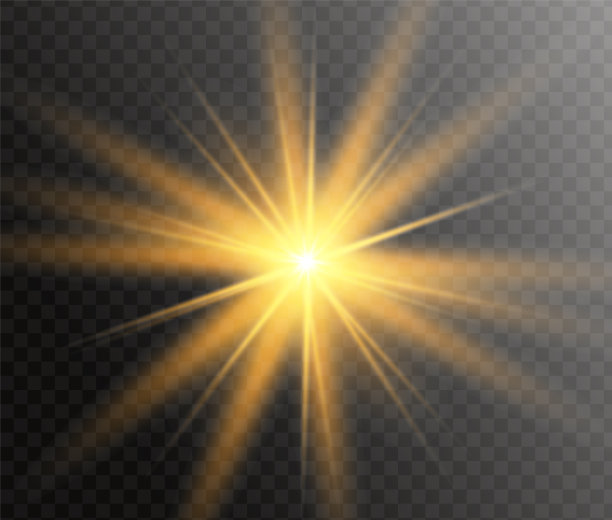 黄色发光图片下载