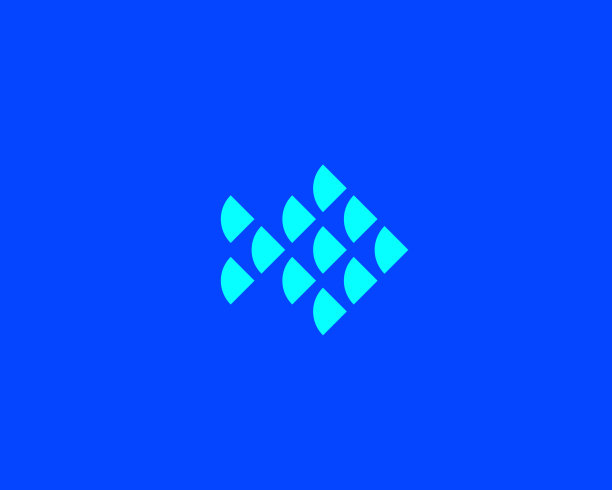 抽象海鲜设计，鱼元素矢量图标图片下载
