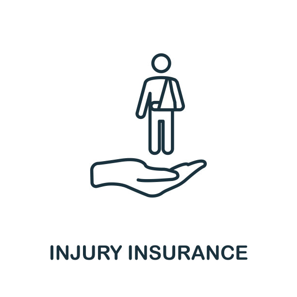 伤害保险大纲图标。细线风格的图标从保险图标集合。网页设计，应用程序，软件和打印简单的伤害保险图标图片下载