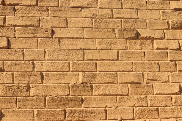 黄色砂岩砖墙纹理背景图片下载
