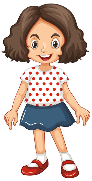 可爱的快乐的微笑的孩子孤立在白色的背景图片下载