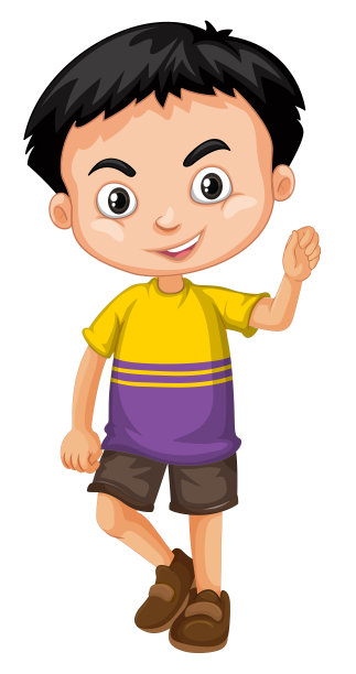 可爱的快乐的微笑的孩子孤立在白色的背景图片下载