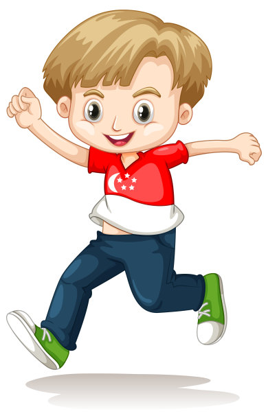 可爱的快乐的微笑的孩子孤立在白色的背景图片下载