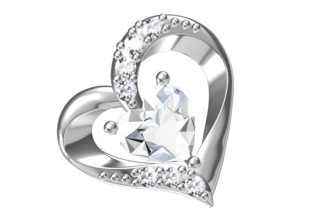 美丽的垂饰在白色的背景。3d渲染图片下载