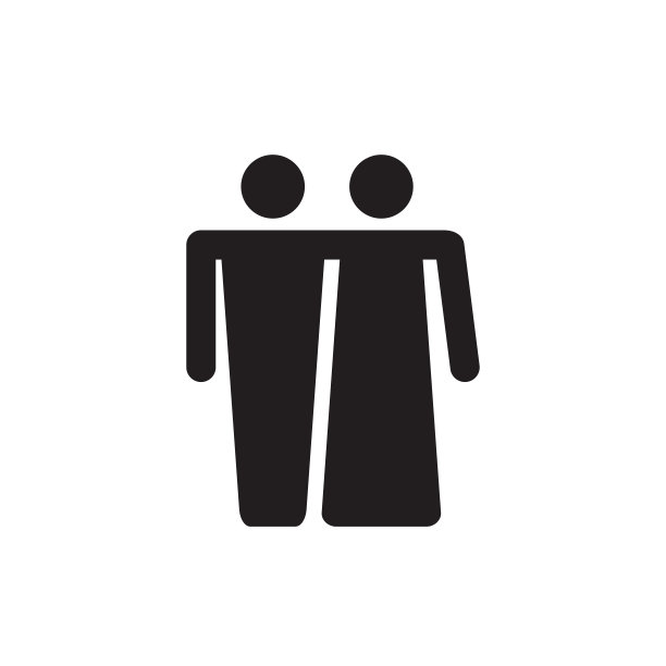 一对黑色图标设计在白色的背景。矢量插图。图片下载