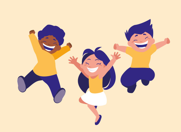 一群可爱的孩子在庆祝图片下载