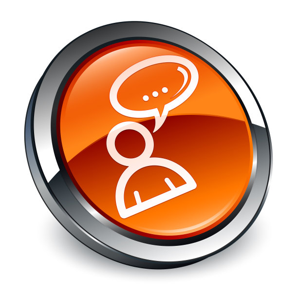 社交网络图标3d棕色圆形按钮图片下载