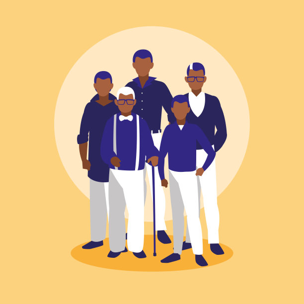 家庭成员在一起的角色图片下载