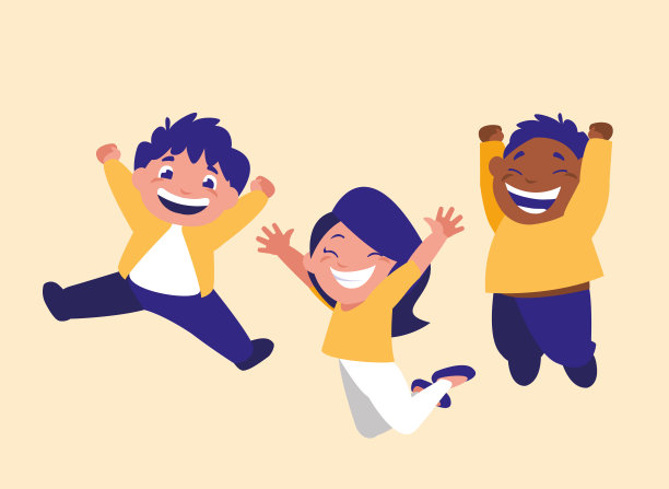 一群可爱的孩子在庆祝图片下载