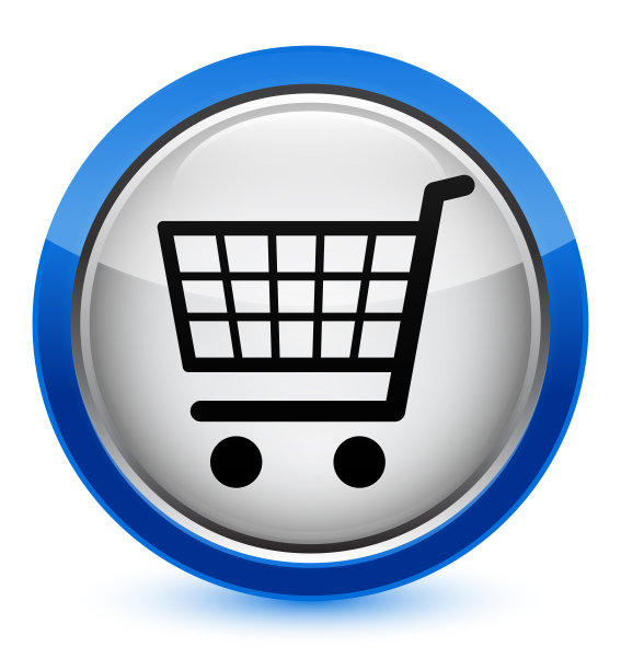 电子商务图标水晶蓝色圆形按钮图片下载