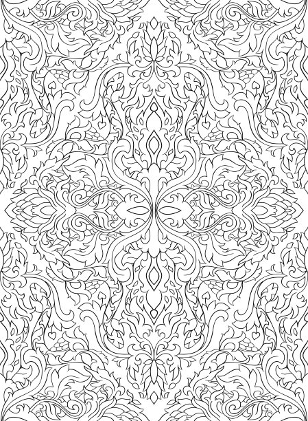 花卉矢量图案。素材图片