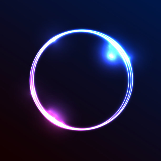 带有亮圆的矢量抽象横幅模板图片下载