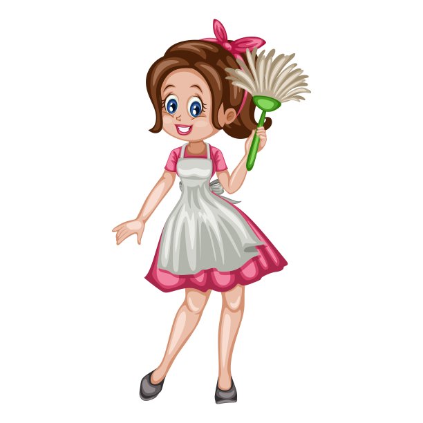 可爱的卡通的家庭主妇图片下载