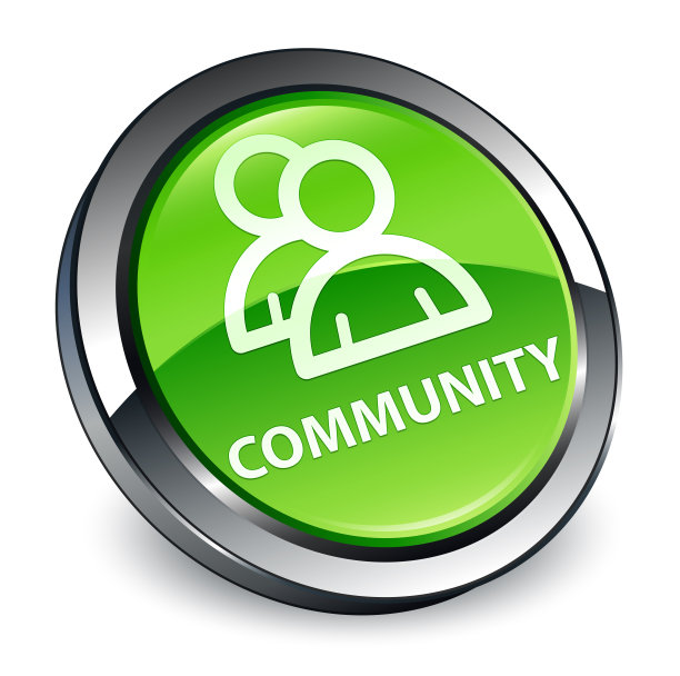 社区(群组图标)3d绿色圆形按钮图片下载