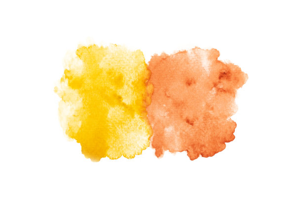 棕色和黄色水彩颜料描边背景图片下载