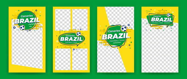 套封面布局，几何模板与空间上的照片和图标足球，足球。矢量插图。足球图案。图片下载