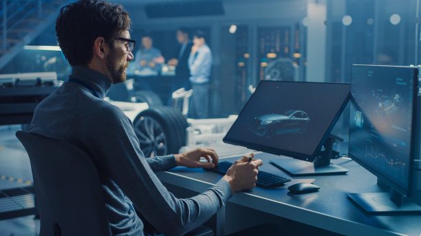 专业的汽车平面设计师是致力于概念车渲染与一支手写笔在高科技创新实验室与原型车底盘。图片下载