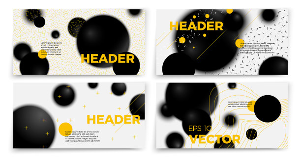 矢量抽象横幅与几何形状图片下载