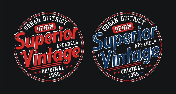高级牛仔运动复古徽章，运动风格，矢量插图图片下载